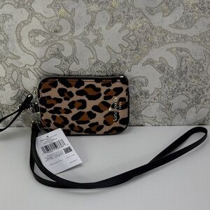Kate Spade Brown and Black Leopard lanyard